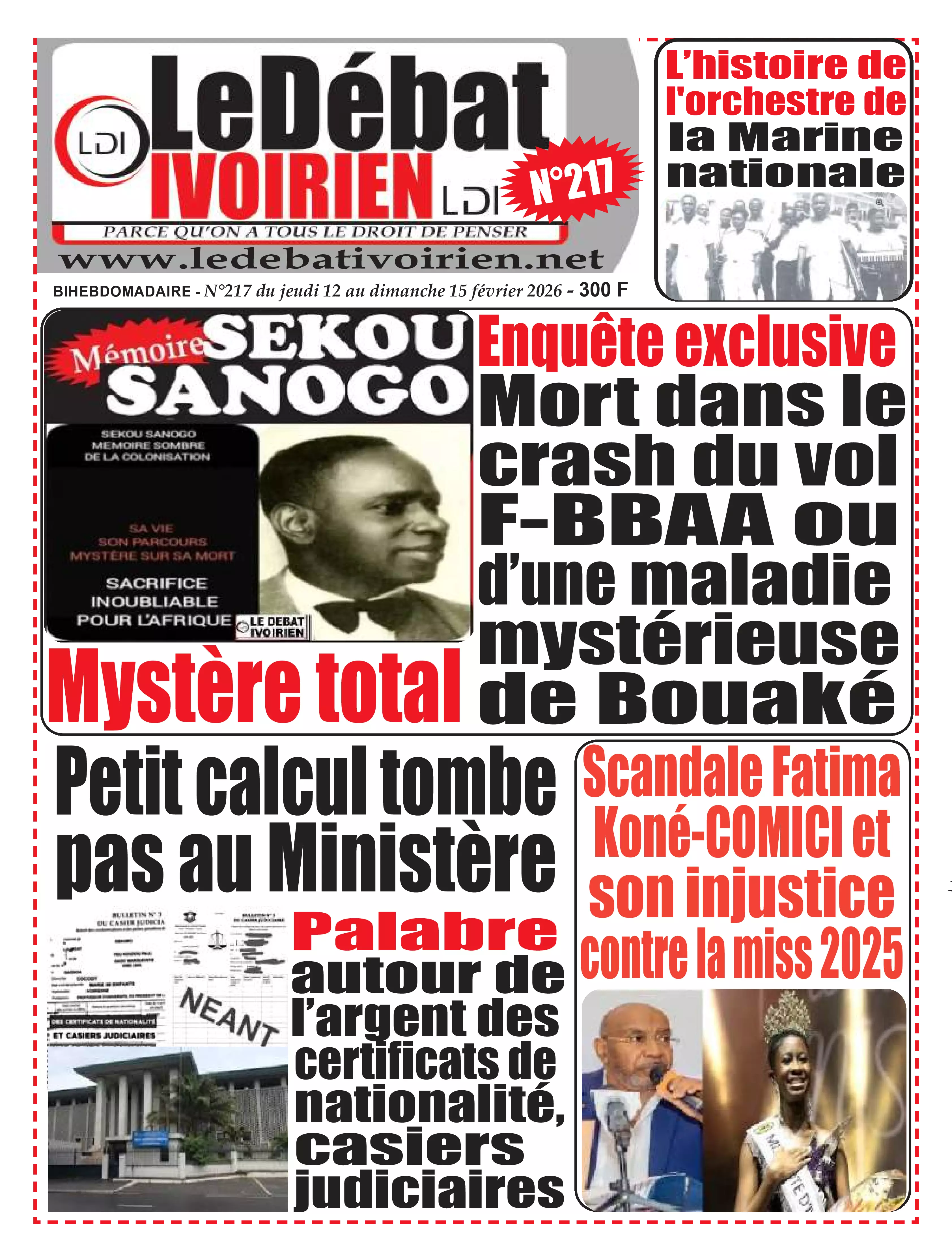 LE DEBAT IVOIRIEN N° 217