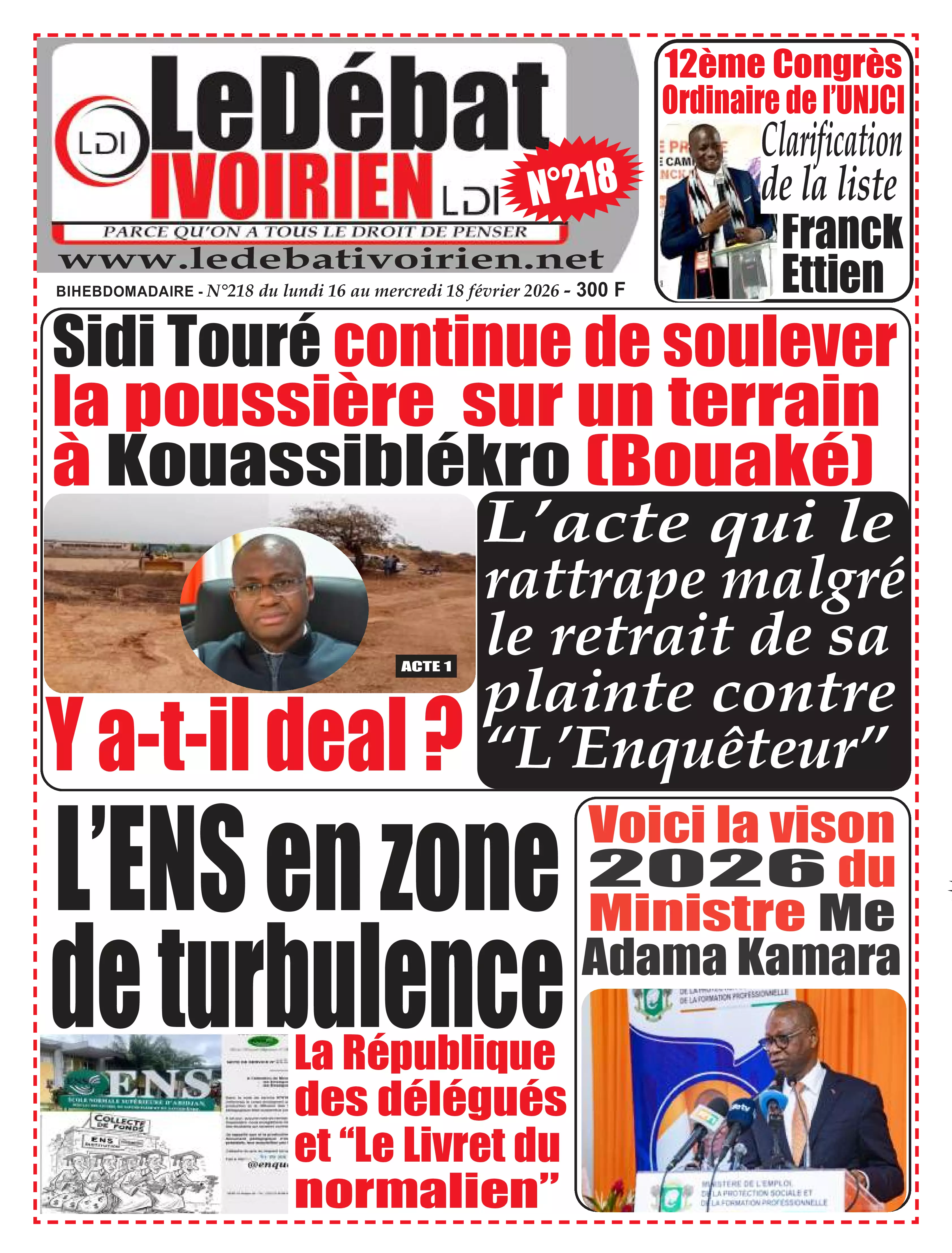 LE DEBAT IVOIRIEN N° 218