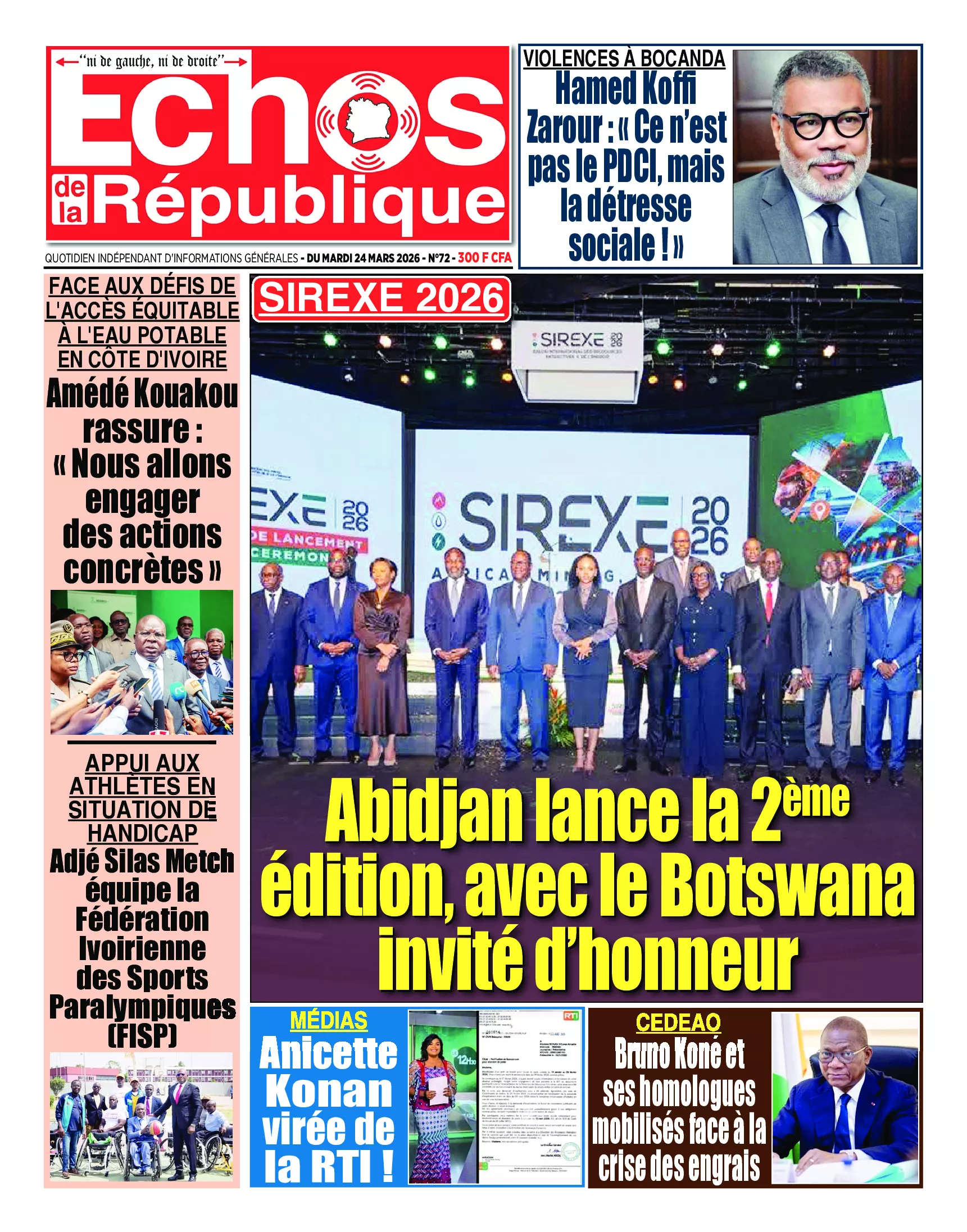 ÉCHOS DE LA RÉPUBLIQUE N° 72