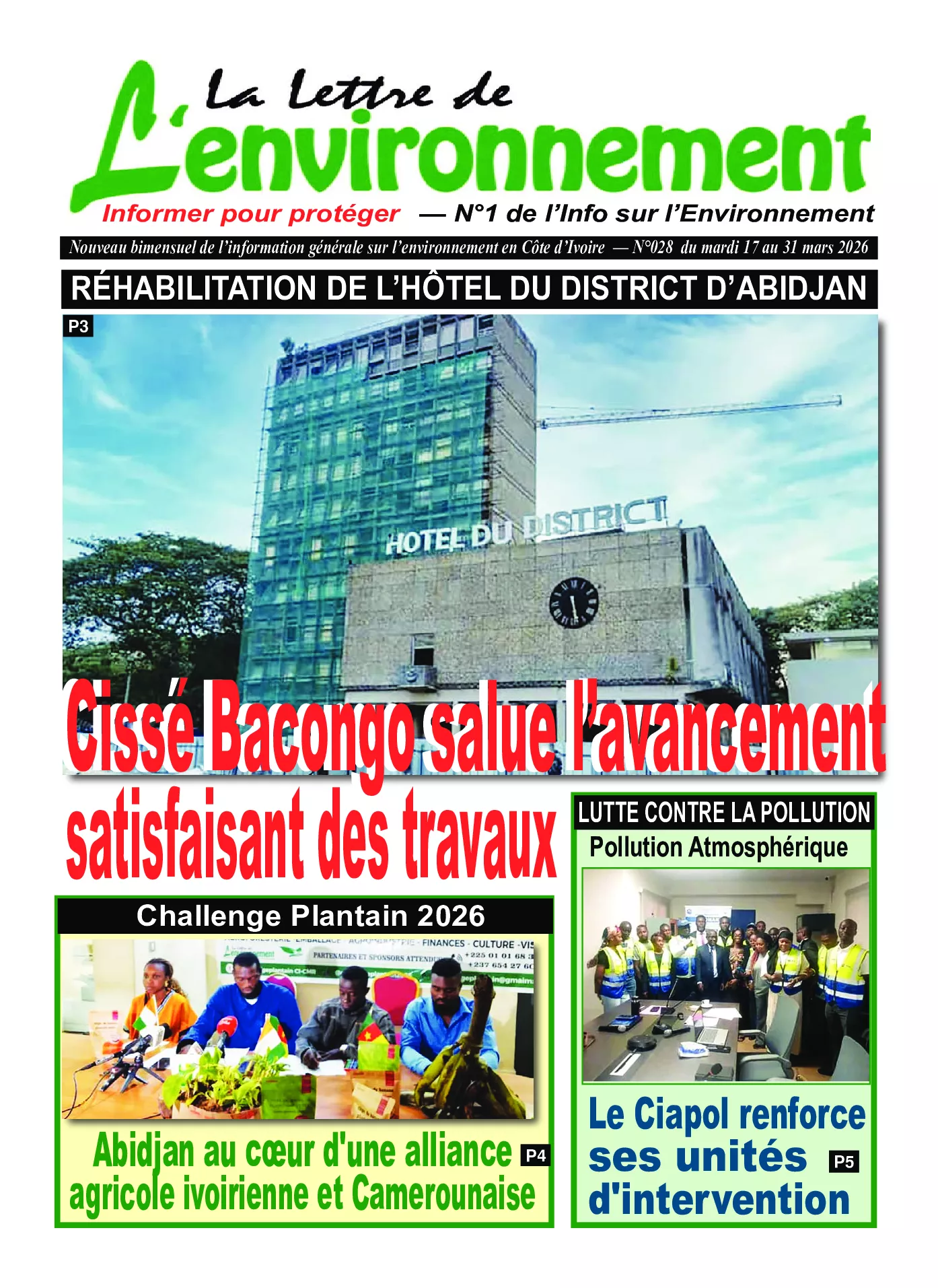 LA LETTRE DE L'ENVIRONNEMENT N° 28