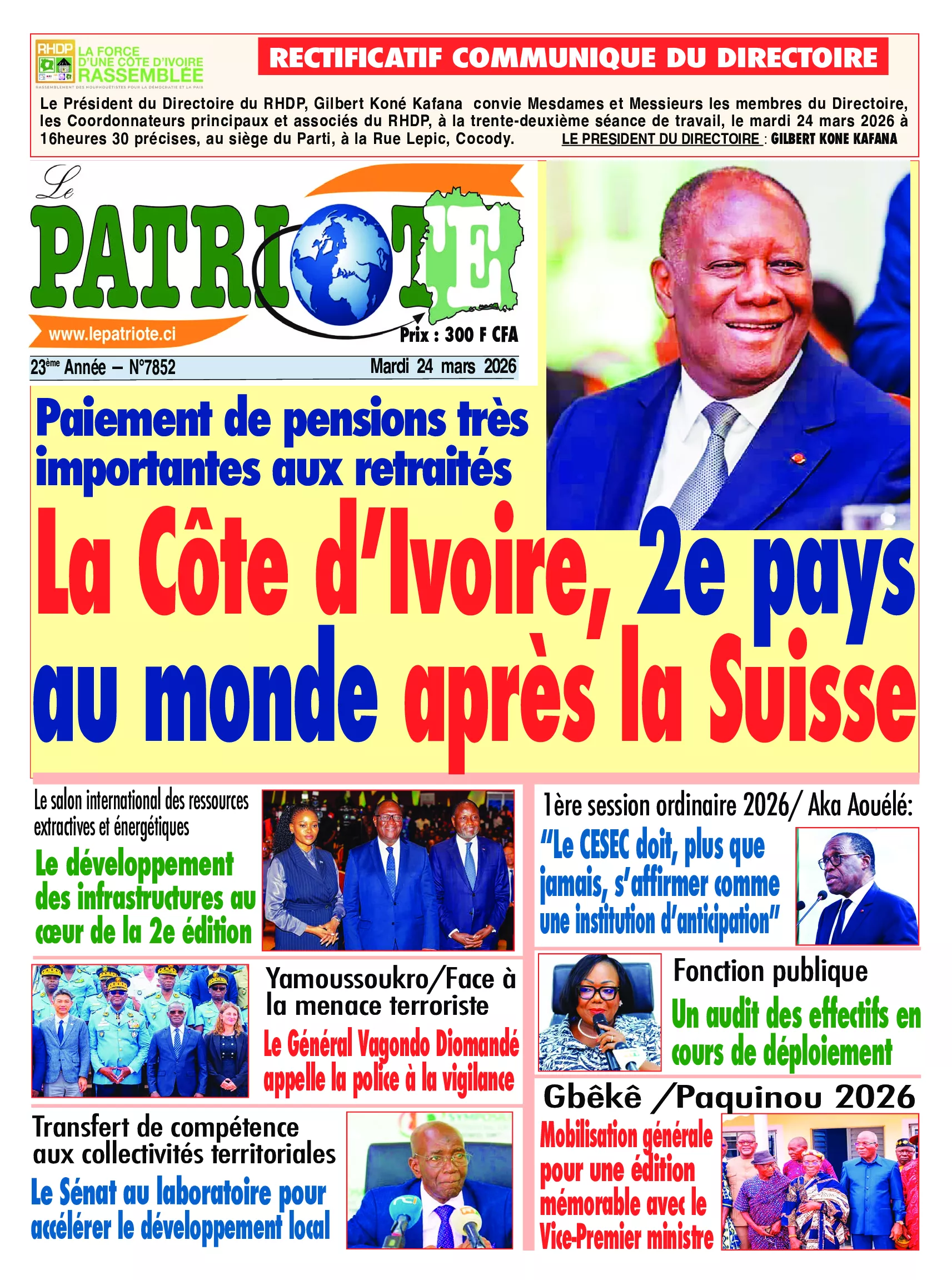 LE PATRIOTE N° 7852