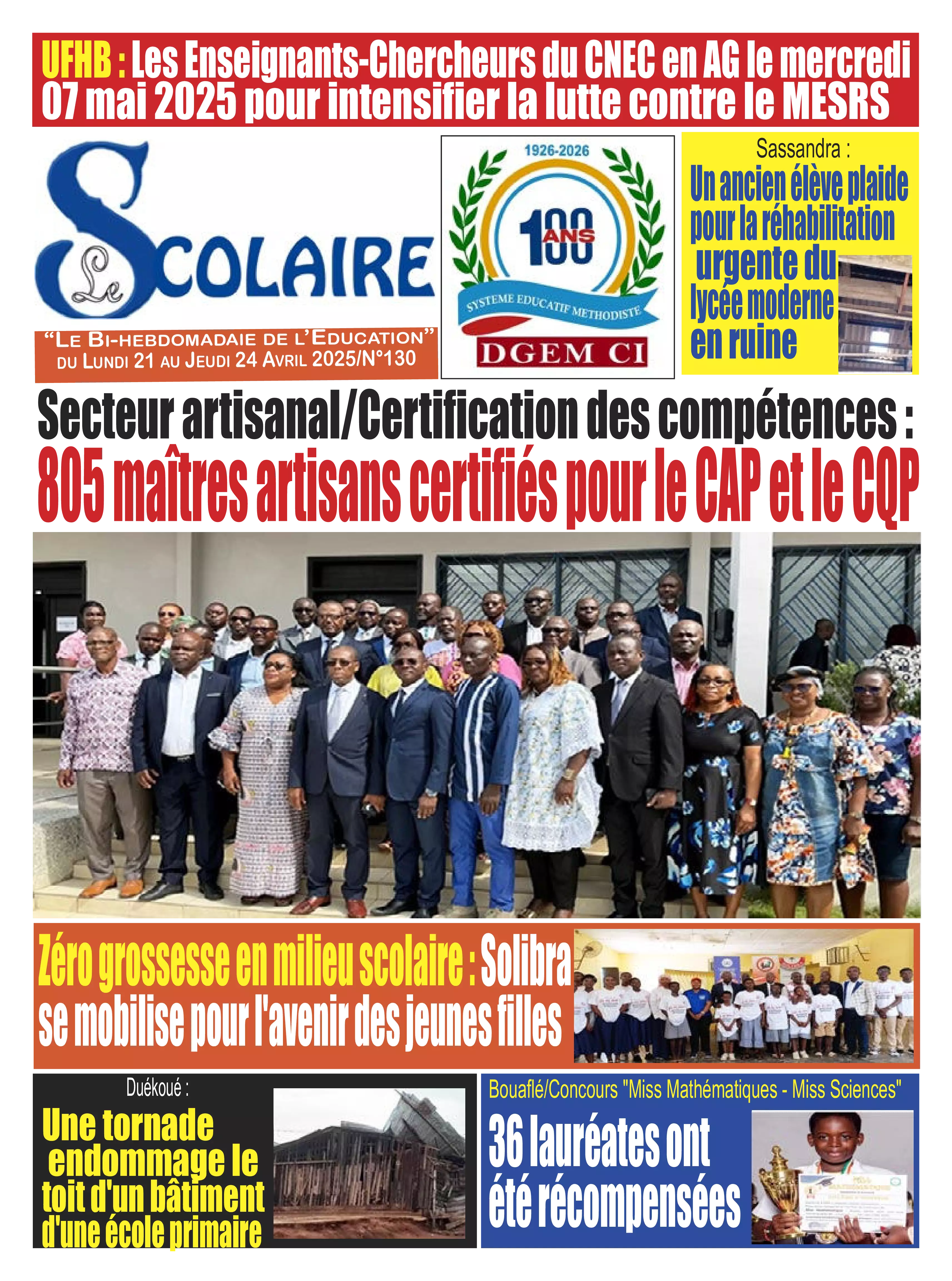 LE SCOLAIRE N° 130