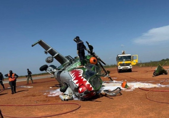 Korhogo : Un hélicoptère MI-24D de l’armée ivoirienne s’écrase à l’aéroport